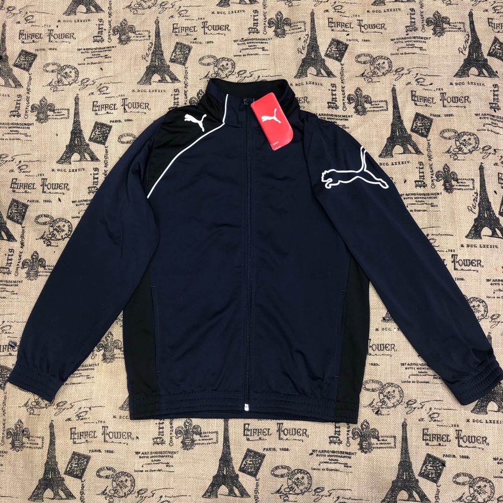 Puma NWT! United Poly Navy/Black/White Jacket Size YL